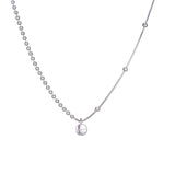 925 Silver Choker Collar Short Necklaces Round Clavicle Chain