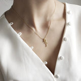 925 Silver Choker Necklace Eternal Rose Flower Pendant