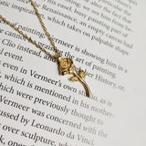 925 Silver Choker Necklace Eternal Rose Flower Pendant