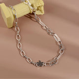 925 Silver Choker Necklace Wide Fine Jewelry