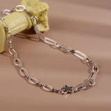 925 Silver Choker Necklace Wide Fine Jewelry