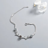 925 Silver Xmas Antlers Bracelet Zirconia Projection Jewelry