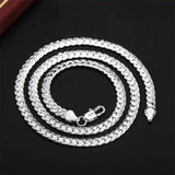 925 Silver Christmas Flat Chain Set for Man Women