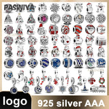 925 Sterling Silver Christmas Charm Jewelry Making Hollow Pendant