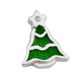 925 Sterling Silver Christmas Tree Charm for Locket Pendant Necklace
