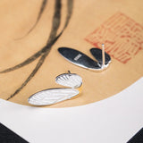 925 Sterling Silver Cicada Wings Stud Earrings Ethnic Style Jewelry