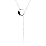 925 Silver Circle Necklace for Women Clavicle Chain Fine Jewelry