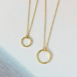 925 Silver Circle Pendant Necklace for Women Minimalist Jewelry
