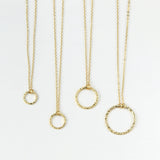 925 Silver Circle Pendant Necklace for Women Minimalist Jewelry