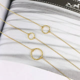925 Silver Circle Pendant Necklace for Women Minimalist Jewelry