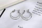 925 Sterling Silver Circle Piercing Hoop Earrings For Women Girls