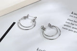 925 Sterling Silver Circle Piercing Hoop Earrings For Women Girls