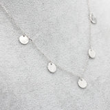 925 Silver Circles Pendant Necklace Chain Jewelry for Women Girls Wedding Gift
