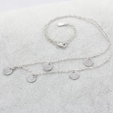 925 Silver Circles Pendant Necklace Chain Jewelry for Women Girls Wedding Gift