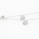 925 Silver Circles Pendant Necklace Chain Jewelry for Women Girls Wedding Gift