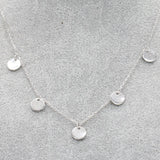 925 Silver Circles Pendant Necklace Chain Jewelry for Women Girls Wedding Gift