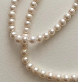 925 Silver Clasp Beaded Choker Pearl Necklace for Women