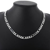 925 Silver 8mm Geometric Chain Jewelry Set for Women Men