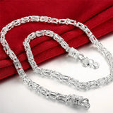 925 Sterling Silver Classic Chain Necklace Men Women Charm Wedding Engagement