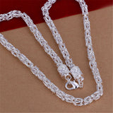 925 Sterling Silver Classic Chain Necklace Men Women Charm Wedding Engagement