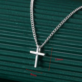 925 Silver Classic Cross Pendant Necklace Sweet Small Cross Necklace for Woman