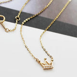 925 Silver Crystal Crown Choker Necklace 14K Plated Wedding Jewelry