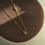 925 Silver Daisy Flower Choker Necklace 14K Plated Wedding Jewelry