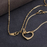 925 Silver Double Heart Choker Necklace for Women