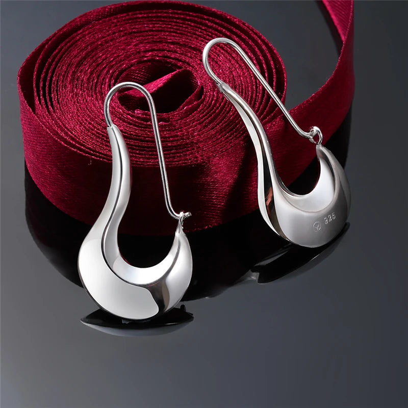 925 Silver Drop Earrings for Women Wedding Party Gift