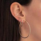 925 Silver CZ Huggie Hoop Earrings for Women