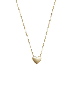 925 Silver Love Heart Choker Necklace Pendant 14K Plated