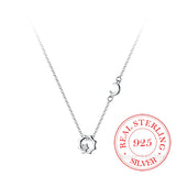 925 Silver Heart Choker Necklace Women 14K Plated Wedding Party Jewelry Gift