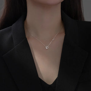 925 Silver Heart Choker Necklace Women 14K Plated Wedding Party Jewelry Gift