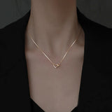 925 Silver Love Heart Choker Necklace for Women Wedding Party Jewelry Gift