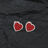 925 Sterling Silver Love Ear Studs