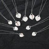 925 Silver Love Key Necklace Women's Party Accessory