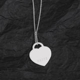 925 Silver Love Necklace Rose Heart Women's Party Jewelry