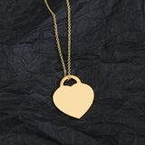925 Silver Love Necklace Rose Heart Women's Party Jewelry