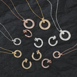 925 Sterling Silver Classic Silver Necklace for Women's Party
