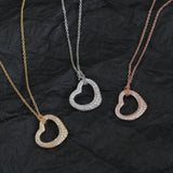 925 Sterling Silver Multi-Color Love Necklace with Diamond - Women's Party