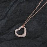 925 Sterling Silver Multi-Color Love Necklace with Diamond - Women's Party