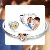 925 Silver Love You Heart Charm Beads for Bracelet