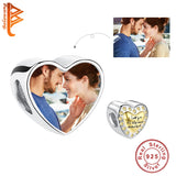 925 Silver Love You Heart Charm Beads for Bracelet