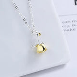 925 Silver Rose Flower Choker Necklace Pendant 14K Plated