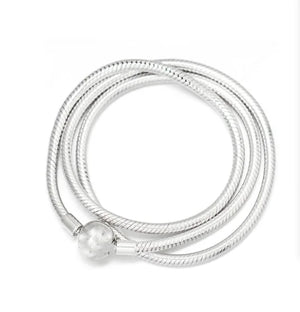 925 Silver Classic Rose Pan Necklace Women Gift