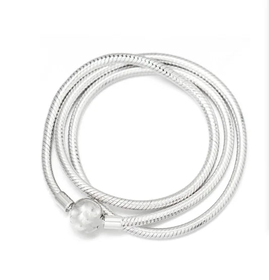 925 Silver Classic Rose Pan Necklace Women Gift