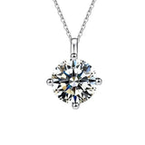 925 Silver Crystal Choker Necklace Pendant for Women Plated Necklaces Gift