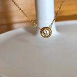 Crystal Choker Necklace Pendant 14K Plated Wedding Party Jewelry