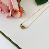 925 Silver Crystal Choker Necklace Pendant 14K Plate Wedding Jewelry