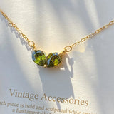 925 Silver Crystal Choker Necklace Pendant 14K Plate Wedding Jewelry
